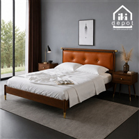 Giường Gỗ Bọc Da Elio Cao Cấp | IKI DEPOT