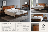 Giường Gỗ Bọc Da Elio Cao Cấp | IKI DEPOT