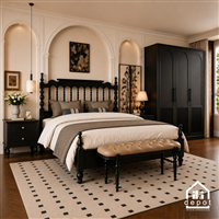 giường Indochine, giường Indochine Huyền Mộc, giường phong cách Đông Dương, giường ngủ Indochine, giường gỗ cao cấp