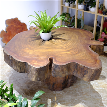BÀN TRÀ GỖ LIM NGUYÊN TẤM - ĐƯỜNG KÍNH 1.3M dày 15 cm